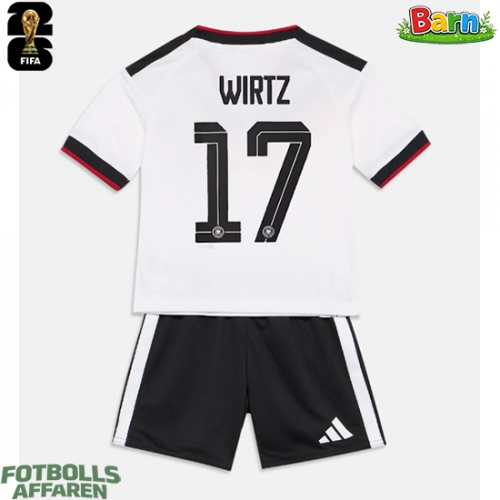 Tyskland Florian Wirtz #17 Hemmaställ Barn VM 2026 Kortärmad (+ Korta byxor)